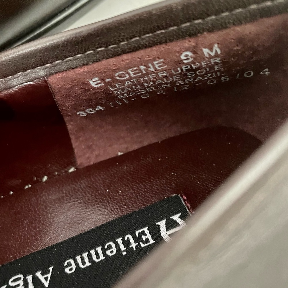 Etienne Aigner Women’s Leather Slip On Brown Loafers Old Money Preppy Size 9M - Picture 13 of 16